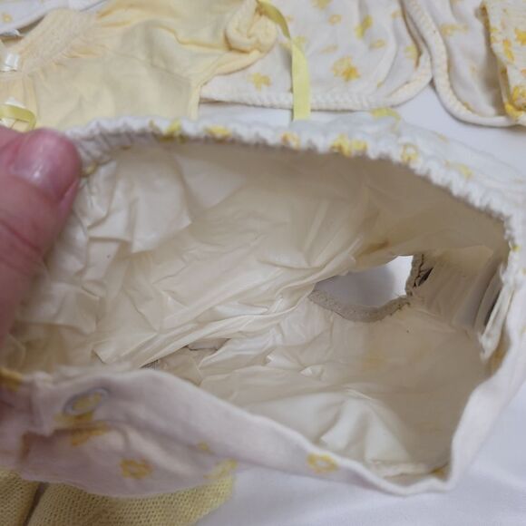 VINTAGE 60s Carter's yellow cat bunny baby clothes lot 0-3 months - Picture 4 of 9